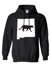 Load image into Gallery viewer, Pullover Hooded Sweatshirt New Mexico Black Mountain Lion Vibrant Design High Quality Tight Knit Ring Spun Low Maintenance Cotton Printed With The Newest Available Color Transfer Technology