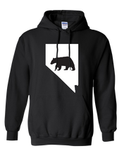 Load image into Gallery viewer, Pullover Hooded Sweatshirt Nevada Black Black Bear Vibrant Design High Quality Tight Knit Ring Spun Low Maintenance Cotton Printed With The Newest Available Color Transfer Technology