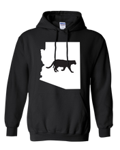 Load image into Gallery viewer, Pullover Hooded Sweatshirt Arizona Black Mountain Lion Vibrant Design High Quality Tight Knit Ring Spun Low Maintenance Cotton Printed With The Newest Available Color Transfer Technology