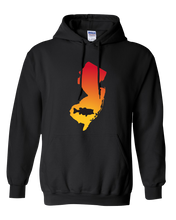 Load image into Gallery viewer, Pullover Hooded Sweatshirt New Jersey Black Large Mouth Bass Vibrant Design High Quality Tight Knit Ring Spun Low Maintenance Cotton Printed With The Newest Available Color Transfer Technology