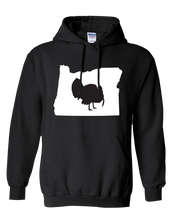 Load image into Gallery viewer, Pullover Hooded Sweatshirt Oregon Black Turkey Vibrant Design High Quality Tight Knit Ring Spun Low Maintenance Cotton Printed With The Newest Available Color Transfer Technology
