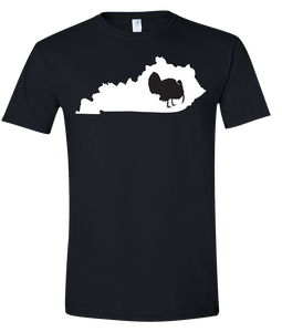 Short Sleeve T-Shirt Kentucky Black Turkey Vibrant Design High Quality Tight Knit Ring Spun Low Maintenance Cotton Printed With The Newest Available Color Transfer Technology