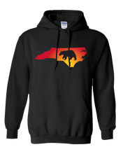 Load image into Gallery viewer, Pullover Hooded Sweatshirt North Carolina Black Black Bear Vibrant Design High Quality Tight Knit Ring Spun Low Maintenance Cotton Printed With The Newest Available Color Transfer Technology