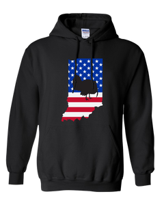 Pullover Hooded Sweatshirt Indiana Black Turkey Vibrant Design High Quality Tight Knit Ring Spun Low Maintenance Cotton Printed With The Newest Available Color Transfer Technology