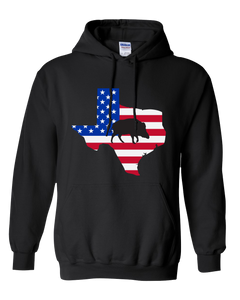 Pullover Hooded Sweatshirt Texas Black Wild Hog Vibrant Design High Quality Tight Knit Ring Spun Low Maintenance Cotton Printed With The Newest Available Color Transfer Technology