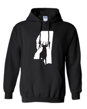 Load image into Gallery viewer, Pullover Hooded Sweatshirt Mississippi Black Whitetail Deer Vibrant Design High Quality Tight Knit Ring Spun Low Maintenance Cotton Printed With The Newest Available Color Transfer Technology