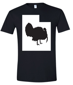 Short Sleeve T-Shirt Utah Black Turkey Vibrant Design High Quality Tight Knit Ring Spun Low Maintenance Cotton Printed With The Newest Available Color Transfer Technology