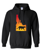 Load image into Gallery viewer, Pullover Hooded Sweatshirt Idaho Black Mountain Lion Vibrant Design High Quality Tight Knit Ring Spun Low Maintenance Cotton Printed With The Newest Available Color Transfer Technology