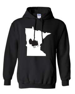Pullover Hooded Sweatshirt Minnesota Black Turkey Vibrant Design High Quality Tight Knit Ring Spun Low Maintenance Cotton Printed With The Newest Available Color Transfer Technology