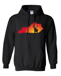 Pullover Hooded Sweatshirt Kentucky Black Elk Vibrant Design High Quality Tight Knit Ring Spun Low Maintenance Cotton Printed With The Newest Available Color Transfer Technology