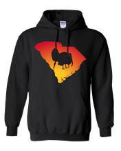 Load image into Gallery viewer, Pullover Hooded Sweatshirt South Carolina Black Turkey Vibrant Design High Quality Tight Knit Ring Spun Low Maintenance Cotton Printed With The Newest Available Color Transfer Technology