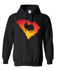 Pullover Hooded Sweatshirt South Carolina Black Turkey Vibrant Design High Quality Tight Knit Ring Spun Low Maintenance Cotton Printed With The Newest Available Color Transfer Technology
