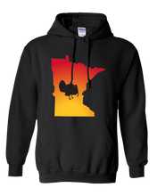 Load image into Gallery viewer, Pullover Hooded Sweatshirt Minnesota Black Turkey Vibrant Design High Quality Tight Knit Ring Spun Low Maintenance Cotton Printed With The Newest Available Color Transfer Technology