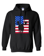 Load image into Gallery viewer, Pullover Hooded Sweatshirt Utah Black Moose Vibrant Design High Quality Tight Knit Ring Spun Low Maintenance Cotton Printed With The Newest Available Color Transfer Technology