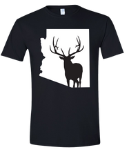 Load image into Gallery viewer, Short Sleeve T-Shirt Arizona Black Elk Vibrant Design High Quality Tight Knit Ring Spun Low Maintenance Cotton Printed With The Newest Available Color Transfer Technology