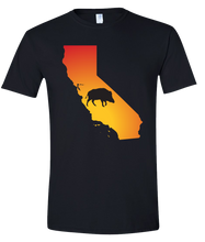 Load image into Gallery viewer, Short Sleeve T-Shirt California Black Wild Hog Vibrant Design High Quality Tight Knit Ring Spun Low Maintenance Cotton Printed With The Newest Available Color Transfer Technology