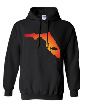 Load image into Gallery viewer, Pullover Hooded Sweatshirt Florida Black Large Mouth Bass Vibrant Design High Quality Tight Knit Ring Spun Low Maintenance Cotton Printed With The Newest Available Color Transfer Technology