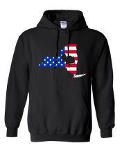 Load image into Gallery viewer, Pullover Hooded Sweatshirt New York Black Turkey Vibrant Design High Quality Tight Knit Ring Spun Low Maintenance Cotton Printed With The Newest Available Color Transfer Technology