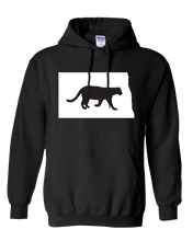 Load image into Gallery viewer, Pullover Hooded Sweatshirt North Dakota Black Mountain Lion Vibrant Design High Quality Tight Knit Ring Spun Low Maintenance Cotton Printed With The Newest Available Color Transfer Technology