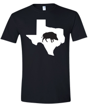 Load image into Gallery viewer, Short Sleeve T-Shirt Texas Black Wild Hog Vibrant Design High Quality Tight Knit Ring Spun Low Maintenance Cotton Printed With The Newest Available Color Transfer Technology