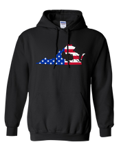 Load image into Gallery viewer, Pullover Hooded Sweatshirt Virginia Black Turkey Vibrant Design High Quality Tight Knit Ring Spun Low Maintenance Cotton Printed With The Newest Available Color Transfer Technology