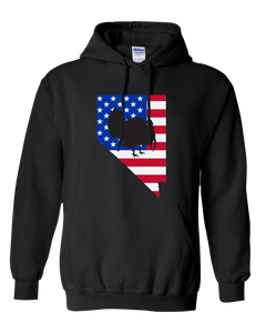 Pullover Hooded Sweatshirt Nevada Black Turkey Vibrant Design High Quality Tight Knit Ring Spun Low Maintenance Cotton Printed With The Newest Available Color Transfer Technology