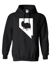 Load image into Gallery viewer, Pullover Hooded Sweatshirt Nevada Black Turkey Vibrant Design High Quality Tight Knit Ring Spun Low Maintenance Cotton Printed With The Newest Available Color Transfer Technology