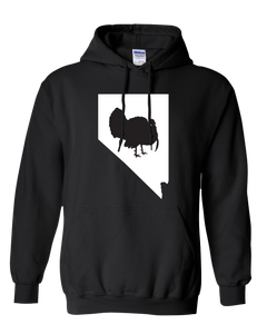 Pullover Hooded Sweatshirt Nevada Black Turkey Vibrant Design High Quality Tight Knit Ring Spun Low Maintenance Cotton Printed With The Newest Available Color Transfer Technology
