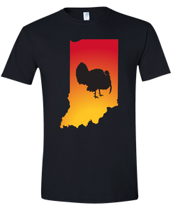Short Sleeve T-Shirt Indiana Black Turkey Vibrant Design High Quality Tight Knit Ring Spun Low Maintenance Cotton Printed With The Newest Available Color Transfer Technology