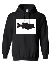 Load image into Gallery viewer, Pullover Hooded Sweatshirt Colorado Black Large Mouth Bass Vibrant Design High Quality Tight Knit Ring Spun Low Maintenance Cotton Printed With The Newest Available Color Transfer Technology