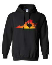 Load image into Gallery viewer, Pullover Hooded Sweatshirt Virginia Black Turkey Vibrant Design High Quality Tight Knit Ring Spun Low Maintenance Cotton Printed With The Newest Available Color Transfer Technology