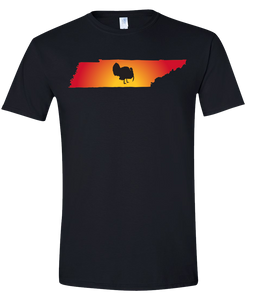 Short Sleeve T-Shirt Tennessee Black Turkey Vibrant Design High Quality Tight Knit Ring Spun Low Maintenance Cotton Printed With The Newest Available Color Transfer Technology