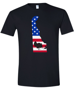 Short Sleeve T-Shirt Delaware Black Turkey Vibrant Design High Quality Tight Knit Ring Spun Low Maintenance Cotton Printed With The Newest Available Color Transfer Technology