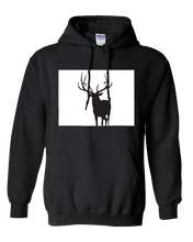 Load image into Gallery viewer, Pullover Hooded Sweatshirt Colorado Black Elk Vibrant Design High Quality Tight Knit Ring Spun Low Maintenance Cotton Printed With The Newest Available Color Transfer Technology