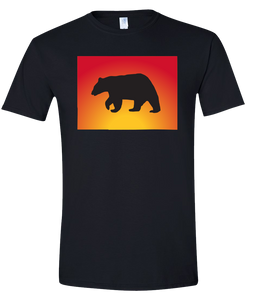 Short Sleeve T-Shirt Colorado Black Black Bear Vibrant Design High Quality Tight Knit Ring Spun Low Maintenance Cotton Printed With The Newest Available Color Transfer Technology