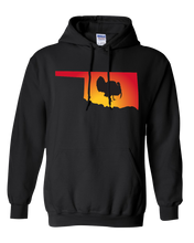 Load image into Gallery viewer, Pullover Hooded Sweatshirt Oklahoma Black Turkey Vibrant Design High Quality Tight Knit Ring Spun Low Maintenance Cotton Printed With The Newest Available Color Transfer Technology