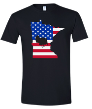 Load image into Gallery viewer, Short Sleeve T-Shirt Minnesota Black Turkey Vibrant Design High Quality Tight Knit Ring Spun Low Maintenance Cotton Printed With The Newest Available Color Transfer Technology