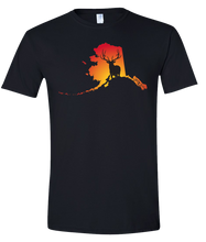Load image into Gallery viewer, Short Sleeve T-Shirt Alaska Black Elk Vibrant Design High Quality Tight Knit Ring Spun Low Maintenance Cotton Printed With The Newest Available Color Transfer Technology