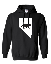 Load image into Gallery viewer, Pullover Hooded Sweatshirt Nevada Black Mountain Lion Vibrant Design High Quality Tight Knit Ring Spun Low Maintenance Cotton Printed With The Newest Available Color Transfer Technology