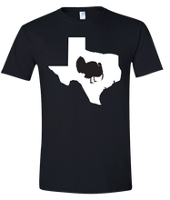 Load image into Gallery viewer, Short Sleeve T-Shirt Texas Black Turkey Vibrant Design High Quality Tight Knit Ring Spun Low Maintenance Cotton Printed With The Newest Available Color Transfer Technology