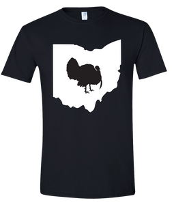 Short Sleeve T-Shirt Ohio Black Turkey Vibrant Design High Quality Tight Knit Ring Spun Low Maintenance Cotton Printed With The Newest Available Color Transfer Technology