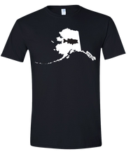 Load image into Gallery viewer, Short Sleeve T-Shirt Alaska Black Large Mouth Bass Vibrant Design High Quality Tight Knit Ring Spun Low Maintenance Cotton Printed With The Newest Available Color Transfer Technology