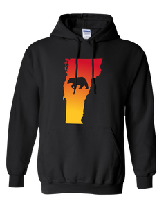 Pullover Hooded Sweatshirt Vermont Black Black Bear Vibrant Design High Quality Tight Knit Ring Spun Low Maintenance Cotton Printed With The Newest Available Color Transfer Technology