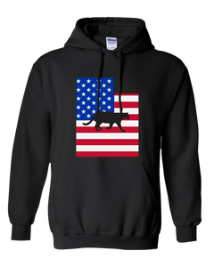 Pullover Hooded Sweatshirt Utah Black Mountain Lion Vibrant Design High Quality Tight Knit Ring Spun Low Maintenance Cotton Printed With The Newest Available Color Transfer Technology