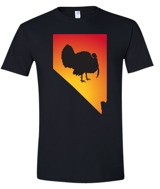 Short Sleeve T-Shirt Nevada Black Turkey Vibrant Design High Quality Tight Knit Ring Spun Low Maintenance Cotton Printed With The Newest Available Color Transfer Technology