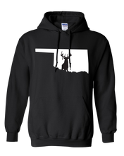 Load image into Gallery viewer, Pullover Hooded Sweatshirt Oklahoma Black Whitetail Deer Vibrant Design High Quality Tight Knit Ring Spun Low Maintenance Cotton Printed With The Newest Available Color Transfer Technology