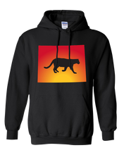Load image into Gallery viewer, Pullover Hooded Sweatshirt Wyoming Black Mountain Lion Vibrant Design High Quality Tight Knit Ring Spun Low Maintenance Cotton Printed With The Newest Available Color Transfer Technology