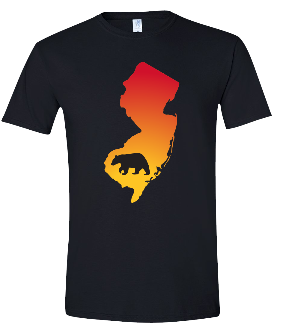 Short Sleeve T-Shirt New Jersey Black Black Bear Vibrant Design High Quality Tight Knit Ring Spun Low Maintenance Cotton Printed With The Newest Available Color Transfer Technology