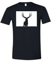 Load image into Gallery viewer, Short Sleeve T-Shirt Colorado Black Mule Deer Vibrant Design High Quality Tight Knit Ring Spun Low Maintenance Cotton Printed With The Newest Available Color Transfer Technology