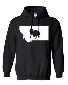Pullover Hooded Sweatshirt Montana Black Turkey Vibrant Design High Quality Tight Knit Ring Spun Low Maintenance Cotton Printed With The Newest Available Color Transfer Technology